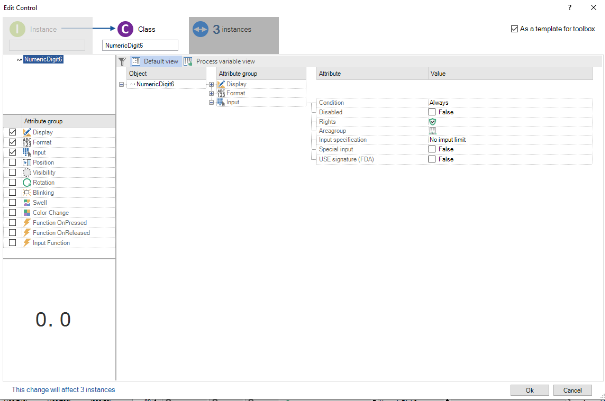 Class dialog input