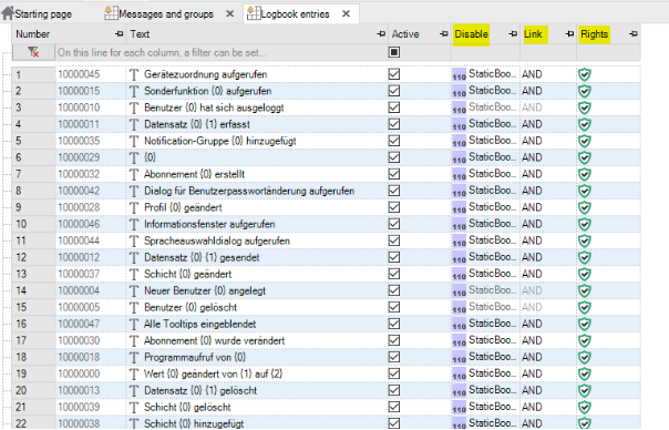 Logbucheinträge