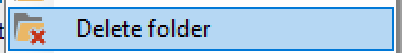 Delete folder