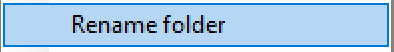 Rename folder