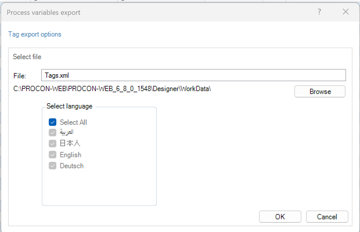 Prozessvariablenexport