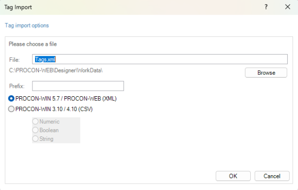 Prozessvariablenimport